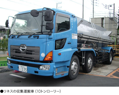 リネスの収集運搬車（10トンローリー）