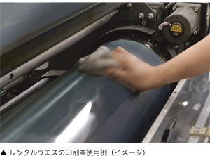 レンタルウエスの印刷業使用例(イメージ)